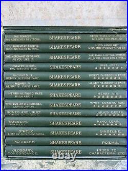 1888 THE IDEAL HANDY WORKS OF WILLIAM SHAKESPEARE 13 Vol BOX SET GOLD GILT EDGE