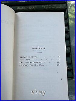 1888 THE IDEAL HANDY WORKS OF WILLIAM SHAKESPEARE 13 Vol BOX SET GOLD GILT EDGE