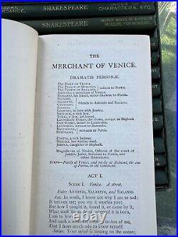 1888 THE IDEAL HANDY WORKS OF WILLIAM SHAKESPEARE 13 Vol BOX SET GOLD GILT EDGE