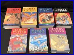 1st Edition, Early & 1st Print U. K. Bloomsbury Harry Potter Box Set, Rowling HC