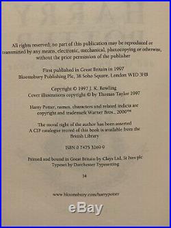1st Edition, Early Print U. K. Bloomsbury Harry Potter Box Set (Books 1-5) HC
