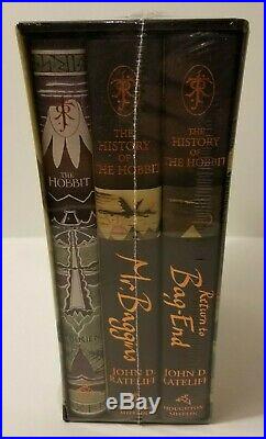 3 Vol SEALED Box Set The Hobbit & History of the Hobbit Tolkien/Ratelife, NEW