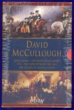 5 Books David McCullough Boxed Set -Johnstown Flood/1776/Path Between the Seas