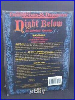 AD&D Night Below An Underdark Campaign Box Set Dungeons & Dragons TSR 1125 EXC