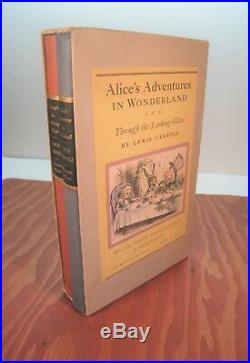 ALICE'S ADVENTURES IN WONDERLAND/THROUGH THE LOOKING GLASS Carroll 1946 Box Set