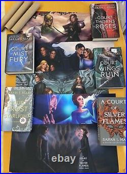 A Court of Thorns and Roses Set Original Covers + All Bookish Box Dust Jackets