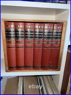 Abraham Lincoln Book Set 6 VOLUMES Carl Sandburg Sangamon Edition Original Box