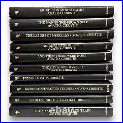 Agatha Christie Mystery Collection Books Hardcover Leatherette Bantam Lot Of 61