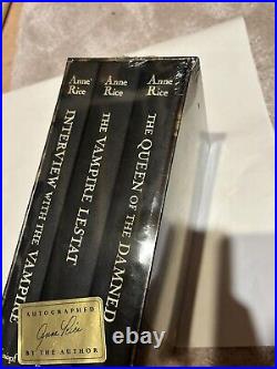Anne Rice Signed Vampire Chronicles Knopf Box Set Hardcover 1990 Lestat Sealed