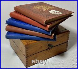 Antique American Tract Society Book Set of 5 in Box Mini RARE SUPERB CONDITION