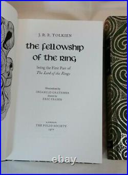 BOOK Lord Of The Rings Trilogy Tolkien Folio Society 2nd Print 1998 Box Set