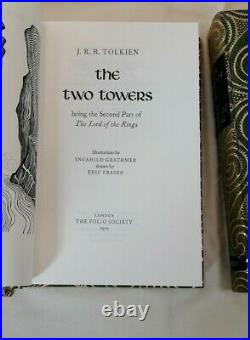 BOOK Lord Of The Rings Trilogy Tolkien Folio Society 2nd Print 1998 Box Set