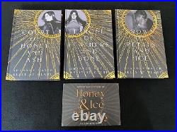 Bookish Box Honey & Ice Trilogy NEW DOUBLE SIGNED Set STENCILED UNREAD