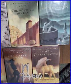 Chronicles of Narnia 7 Book Hard Cover Box Set CS Lewis Never Read Like New