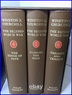 Folio Society Winston Churchill The Second World War 6 Volume Box Set Slipcover
