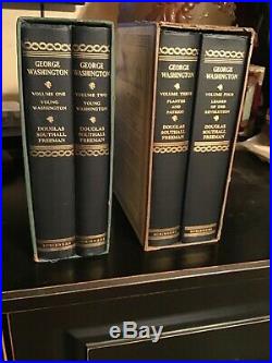 GEORGE WASHINGTON A Biography by Douglas Southall Freeman 1st ed. 4 vol. BOXED SET