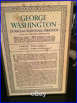 GEORGE WASHINGTON A Biography by Douglas Southall Freeman 1st ed. 4 vol. BOXED SET