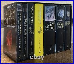 HARRY POTTER GIFT SET ALL 7 (Mostly) ADULT HARDCOVER EDITIONS in ORIGINAL BOX