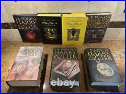 HARRY POTTER GIFT SET ALL 7 (Mostly) ADULT HARDCOVER EDITIONS in ORIGINAL BOX