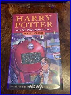 Harry Potter And The Philosopher's Stone 1st Edition 1st Print Boxset RARE TS HB