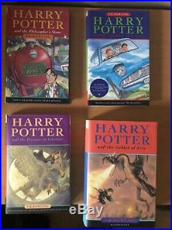 Harry Potter Books 1-4 HARDBACK Book Box Bloomsbury Collection Set PRISTINE