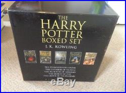 Harry Potter Box Set 1-5 Adult Book Set J. K. Rowling, Hardbacks, Very Good 1st