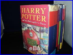 Harry Potter Box Set Complete Set Of 4 Hardback Bloomsbury Boxed Dust Covers