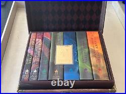 Harry Potter Box Set Hardcover Books 1-7 Trunk Treasure Chest With Stickers