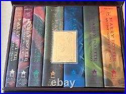 Harry Potter Box Set Hardcover Books 1-7 Trunk Treasure Chest With Stickers