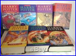 Harry Potter Complete UK Bloomsbury Hardback Book Box Set Slipcase, Read Notes