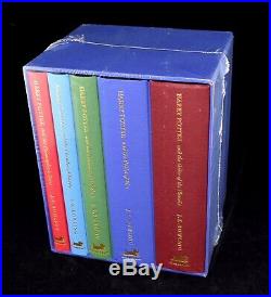 Harry Potter Deluxe Hardback Book Box Set 1-5 Collectors Edition Uk J K Rowling