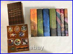 Harry Potter Hard Cover Boxed Set Books #1-7 Great Storage Trunk withStickers