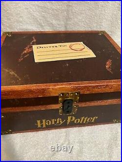 Harry Potter Hard Cover Boxed Set Books #1-7 Great Storage Trunk withStickers