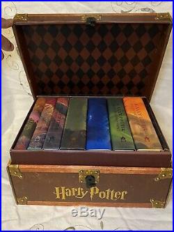 Harry Potter Hard Cover Boxed Set Books 1-7 Trunk Box 10/16/07 Original