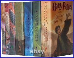 Harry Potter Hard Cover Boxed Set Books #1-7 With Stickers New