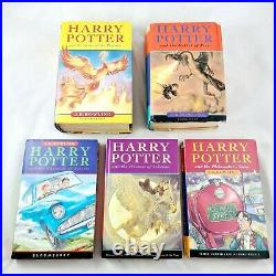 Harry Potter Hardcover Box Set 1-5 Bloomsbury Order of the Phoenix First Ed