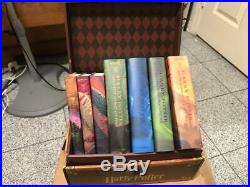 Harry Potter Hardcover Complete Collection Set With Wooden Box-Open Box