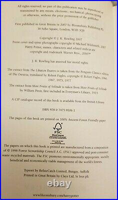 Harry Potter Hardcover UK Adult Edition Bloomsbury Full Box Set (7 Books) UNREAD