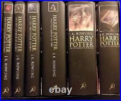 Harry Potter Hardcover UK Adult Edition Bloomsbury Full Box Set Book 1-6 RARE VG