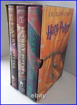 Harry Potter JK Rowling Scholastic 1st US Edition Box Set #1-3 Hardcover