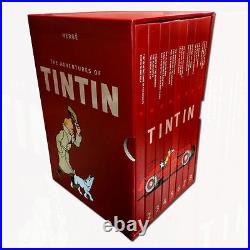 Herge Collection 8 Books Box Set Complete Adventures of Tintin Hardback NEW Pack
