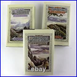 JRR Tolkien LOTR Trilogy boxed set. Return, Towers, Fellowship. 1993 Houghton M