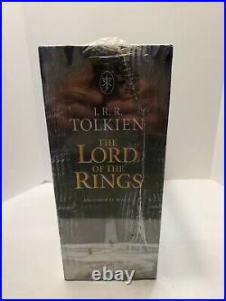 JRR Tolkien Lord of The Rings Alan Lee Illustrated 3 Volumes Hardcover Box Set