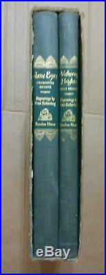 Jane Eyre & Wuthering Heights Box Set Charlotte & Emily Bronte 1944 Random House