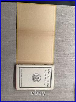 John DRINKWATER / Selected Poems First Edition 1922 Fabulous Box Set