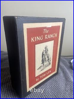 King Ranch by Tom Lea 1957 First Ed Two Vol Box Set vol 1 Signed