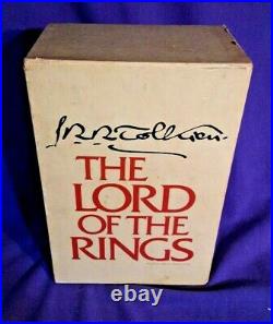 Lord Of The Rings Trilogy Boxed Set of Hardcovers In Slipcase with Maps 1965 EUC