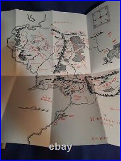 Lord Of The Rings Trilogy Boxed Set of Hardcovers In Slipcase with Maps 1965 EUC