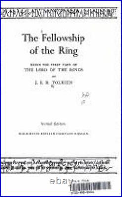 Lord Of The Rings Trilogy J. R. R. Tolkien Box Set (Hardcover 1965)