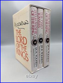 Lord of the Rings Tolkien Trilogy Box Set 1978 2nd Edition 3 Hardcovers With Map